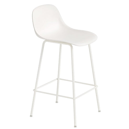 Fiber Bar Stool With Backrest / Tube Base